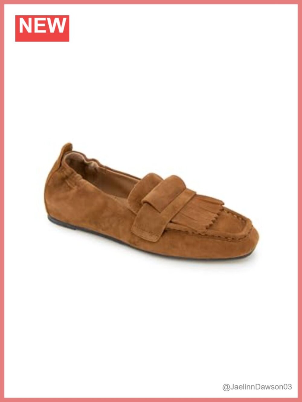Womens Brown Suede Loafer Flat Comfort Flexible Slip-On